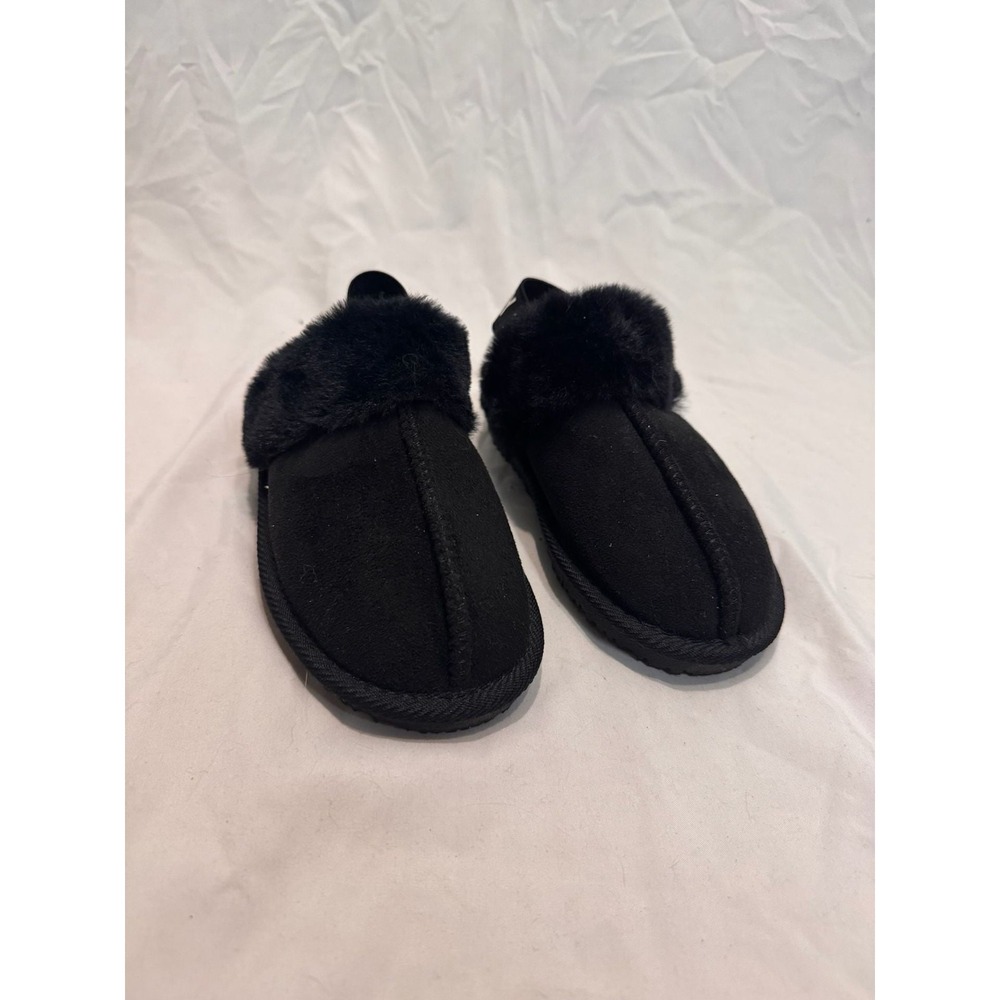 Nicole Miller - Slippers Faux Fur Elastic Strap NMNY - Black -‎ 10 - Kids